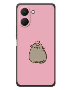 Чохол для TECNO Spark Go 3 з картинкою «Pusheen серце»