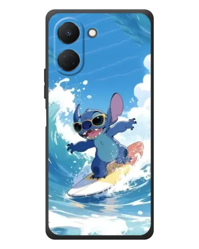 Чехол для TECNO Spark Go 3 с картинкой «Стич на волне»