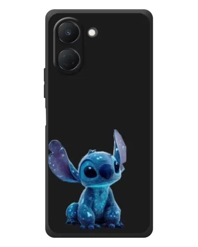 Чехол для TECNO Spark Go 3 с картинкой «Стич на черном»