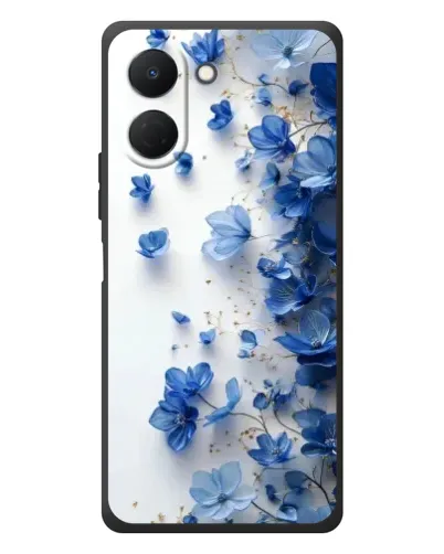 Чехол для TECNO Spark Go 3 с картинкой «Голубой цветочный каскад»