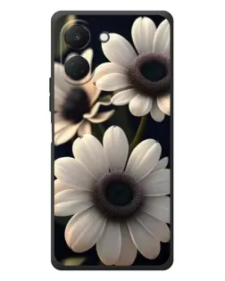 Чехол для TECNO Spark Go 3 с картинкой «Белые маргаритки макро»