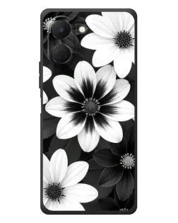 Чехол для TECNO Spark Go 3 с картинкой «Монохромные астры»