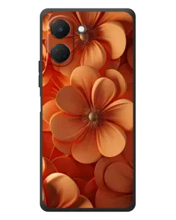 Чехол для TECNO Spark Go 3 с картинкой «Оранжевый макро цветок»