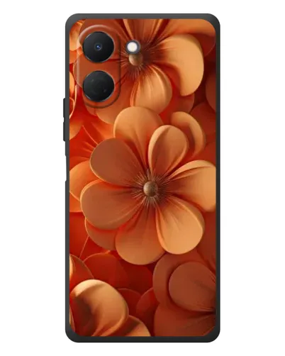 Чехол для TECNO Spark Go 3 с картинкой «Оранжевый макро цветок»