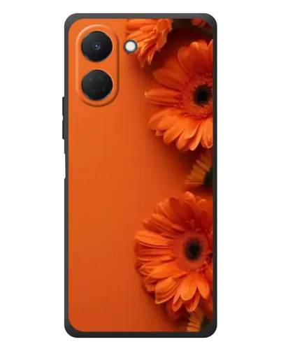 Чехол для TECNO Spark Go 3 с картинкой «Оранжевые герберы»