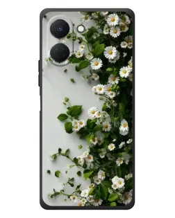 Чехол для TECNO Spark Go 3 с картинкой «Ветка мелких белых цветов»