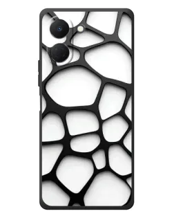 Чехол для TECNO Spark Go 3 с картинкой «Белая объемная сетка»