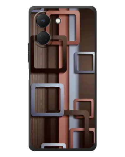 Чехол для TECNO Spark Go 3 с картинкой «Коричневые объемные квадраты» Чехол для TECNO Spark Go 3 с картинкой «Коричневые объемные квадраты»