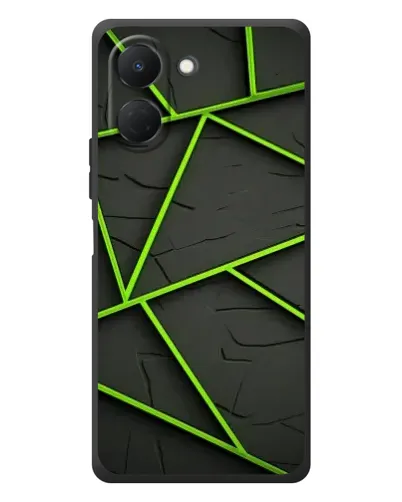 Чехол для TECNO Spark Go 3 с картинкой «Зеленые геометрические линии» Чехол для TECNO Spark Go 3 с картинкой «Зеленые геометрические линии»