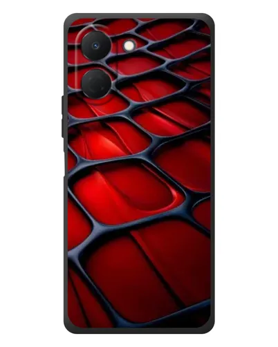 Чехол для TECNO Spark Go 3 с картинкой «Красная глянцевая сетка» Чехол для TECNO Spark Go 3 с картинкой «Красная глянцевая сетка»