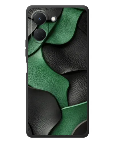 Чехол для TECNO Spark Go 3 с картинкой «Зеленые кожаные волны» Чехол для TECNO Spark Go 3 с картинкой «Зеленые кожаные волны»