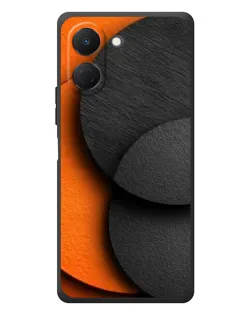 Чехол для TECNO Spark Go 3 с картинкой «Геометрия оранжевых кругов»