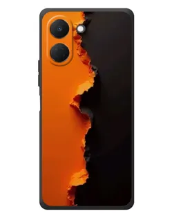 Чехол для TECNO Spark Go 3 с картинкой «Оранжевый разлом»