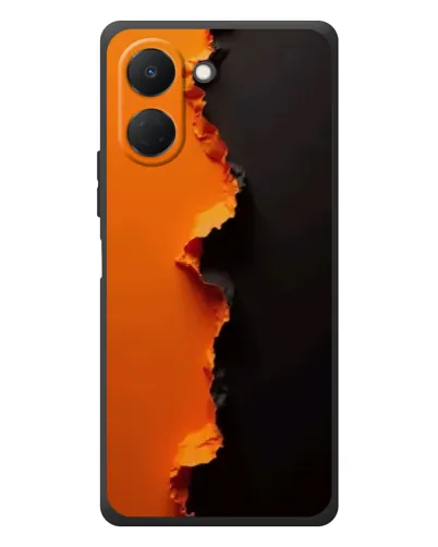 Чехол для TECNO Spark Go 3 с картинкой «Оранжевый разлом» Чехол для TECNO Spark Go 3 с картинкой «Оранжевый разлом»