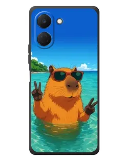 Чехол для TECNO Spark Go 3 с картинкой «Морская капибара»
