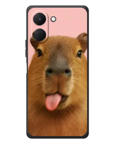 Чехол для TECNO Spark Go 3 с картинкой «Капибара с языком»