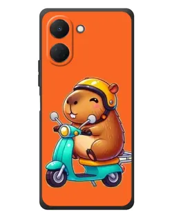 Чехол для TECNO Spark Go 3 с картинкой «Капибара на скутере»