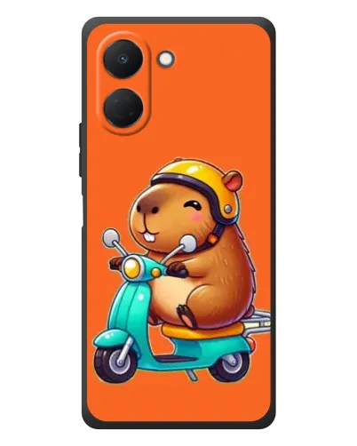 Чехол для TECNO Spark Go 3 с картинкой «Капибара на скутере»