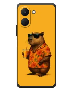 Чехол для TECNO Spark Go 3 с картинкой «Капибара на отдыхе»