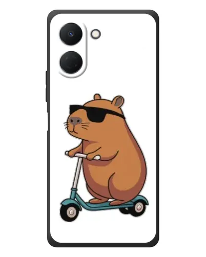 Чехол для TECNO Spark Go 3 с картинкой «Капибара на самокате»