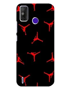 Чехол для TECNO Spark Power 2 (LC8) с картинкой «Jordan Red Pattern»