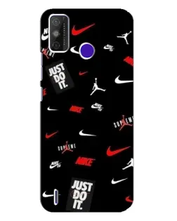 Чехол для TECNO Spark Power 2 (LC8) с картинкой «Nike Mix Pattern»