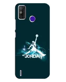 Чехол для TECNO Spark Power 2 (LC8) с картинкой «Jordan Blue Fire»
