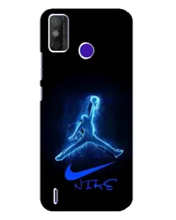 Чехол для TECNO Spark Power 2 (LC8) с картинкой «Jordan Neon Blue»