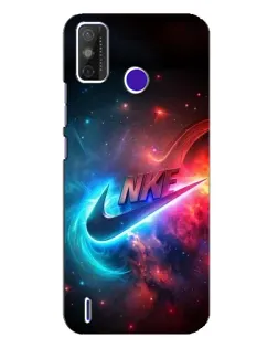 Чехол для TECNO Spark Power 2 (LC8) с картинкой «Огненный логотип Nike»