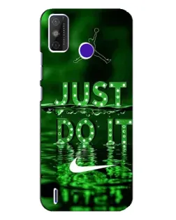 Чехол для TECNO Spark Power 2 (LC8) с картинкой «Зеленый неоновый Nike»