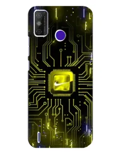 Чехол для TECNO Spark Power 2 (LC8) с картинкой «Nike — золотая искра»