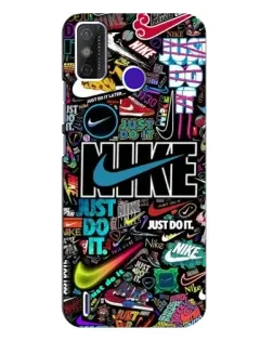 Чехол для TECNO Spark Power 2 (LC8) с картинкой «Яркий коллаж Nike»