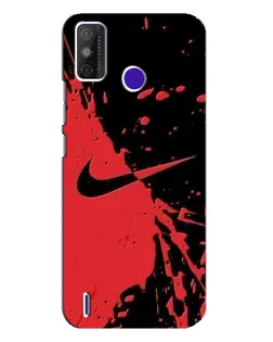 Чехол для TECNO Spark Power 2 (LC8) с картинкой «Красные брызги Nike»