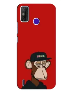 Чехол для TECNO Spark Power 2 (LC8) с картинкой «Bored Ape — красный фон»