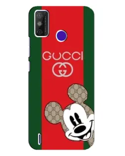 Чехол для TECNO Spark Power 2 (LC8) с картинкой «Gucci — полосы и Микки»