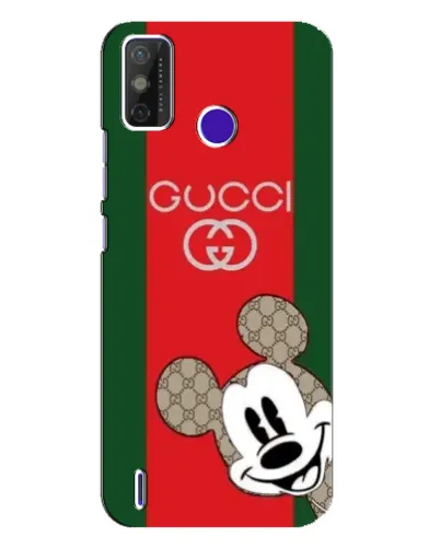 Чехол для TECNO Spark Power 2 (LC8) с картинкой «Gucci — полосы и Микки»