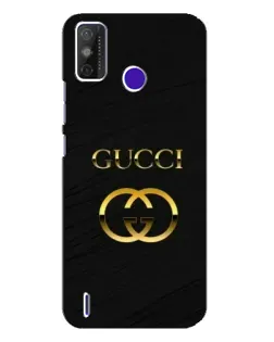 Чехол для TECNO Spark Power 2 (LC8) с картинкой «Золотой логотип Gucci»