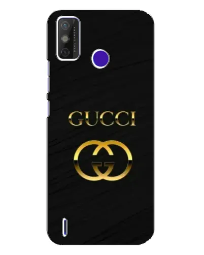 Чехол для TECNO Spark Power 2 (LC8) с картинкой «Золотой логотип Gucci»
