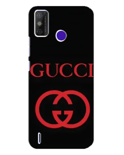 Чехол для TECNO Spark Power 2 (LC8) с картинкой «Gucci — красный логотип»