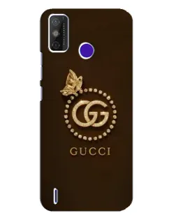 Чехол для TECNO Spark Power 2 (LC8) с картинкой «Gucci — золотая бабочка»