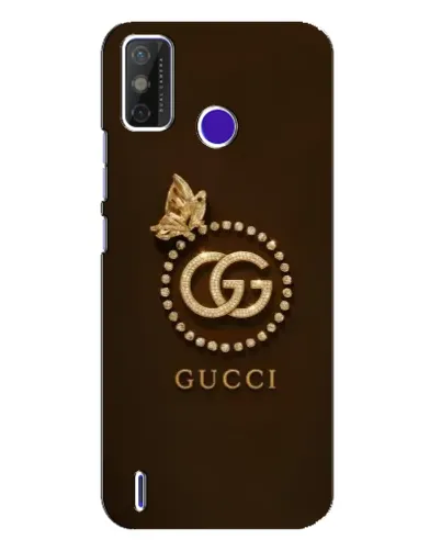 Чехол для TECNO Spark Power 2 (LC8) с картинкой «Gucci — золотая бабочка»