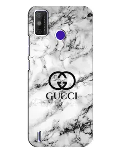 Чехол для TECNO Spark Power 2 (LC8) с картинкой «Gucci — мраморный шик»