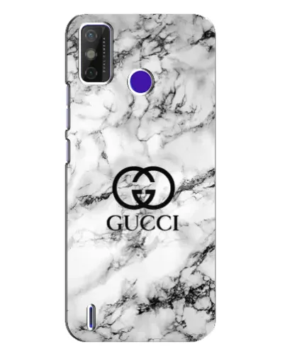 Чехол для TECNO Spark Power 2 (LC8) с картинкой «Gucci — мраморный шик»