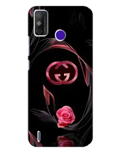 Чехол для TECNO Spark Power 2 (LC8) с картинкой «Gucci — неоновая роза»