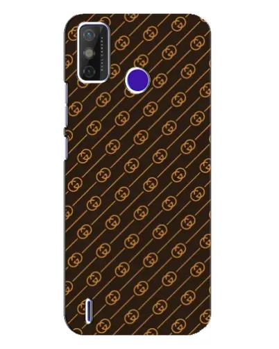 Чехол для TECNO Spark Power 2 (LC8) с картинкой «Gucci — золотые диагонали»