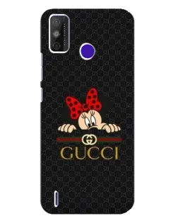 Чехол для TECNO Spark Power 2 (LC8) с картинкой «Минни Маус Gucci — черный»