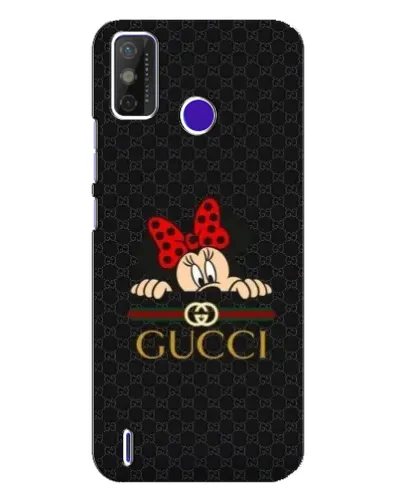 Чехол для TECNO Spark Power 2 (LC8) с картинкой «Минни Маус Gucci — черный»