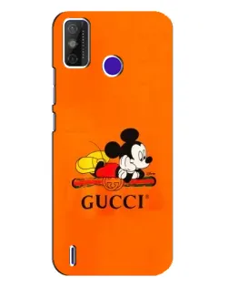 Чехол для TECNO Spark Power 2 (LC8) с картинкой «Микки Маус Gucci — оранж»