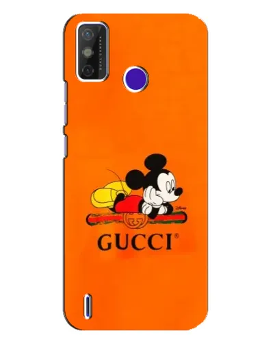 Чехол для TECNO Spark Power 2 (LC8) с картинкой «Микки Маус Gucci — оранж»