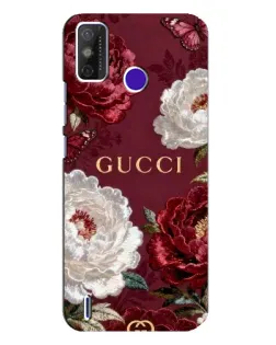 Чохол для TECNO Spark Power 2 (LC8) з картинкою «Gucci — бордові троянди»